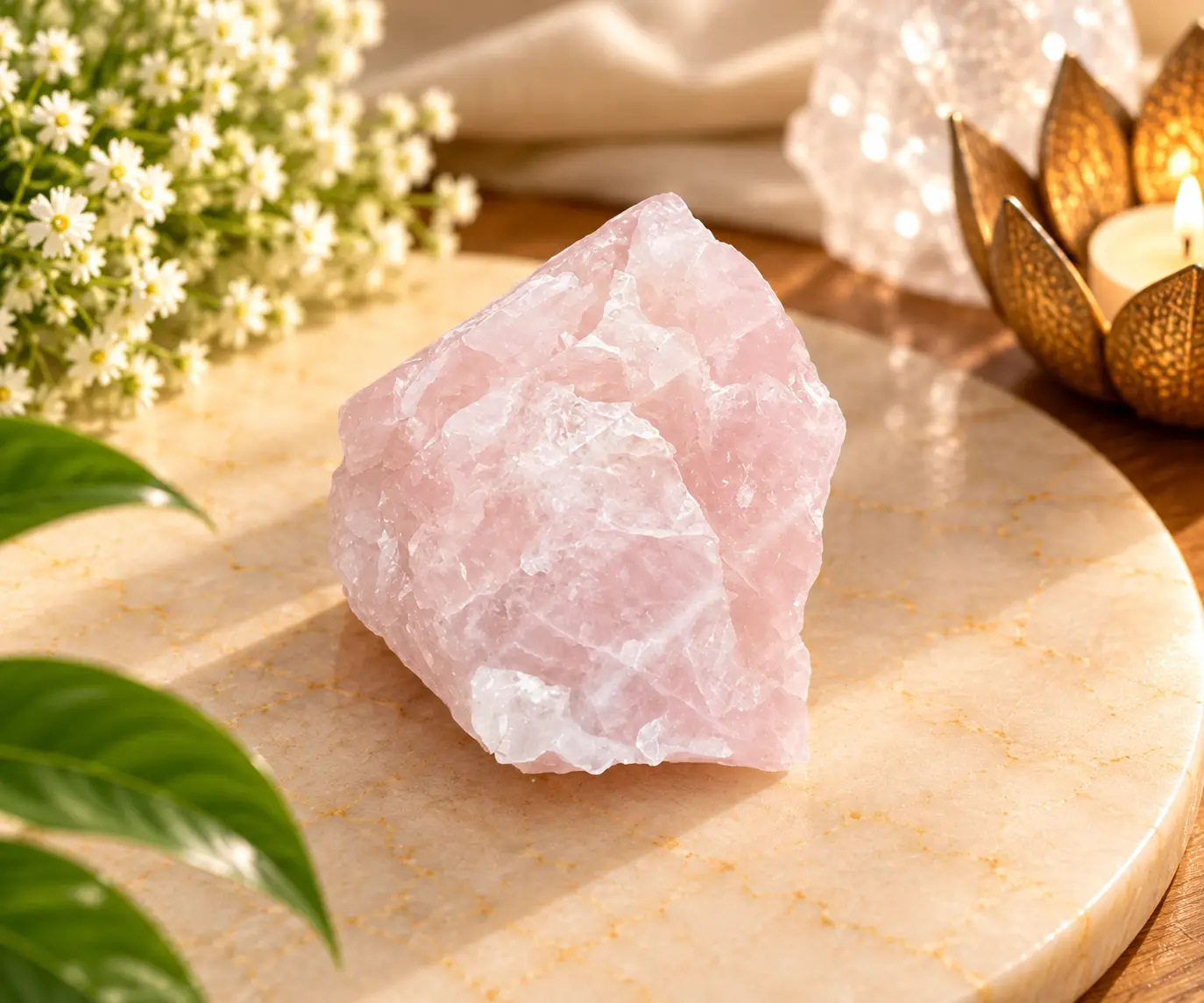 Raw Rose Quartz Crystal