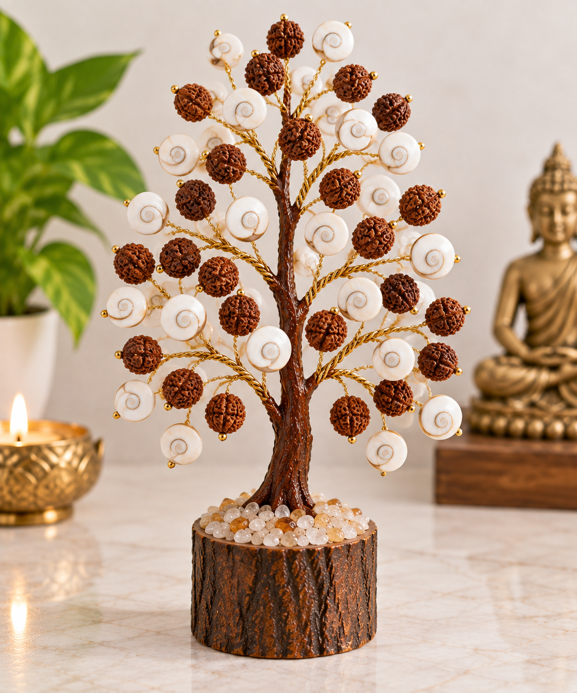 Rudraaksh + Gomti Chakra Tree